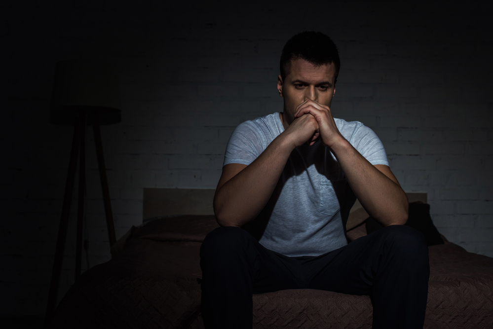 man badly needing depression treatment as he thinks his world is too dark now