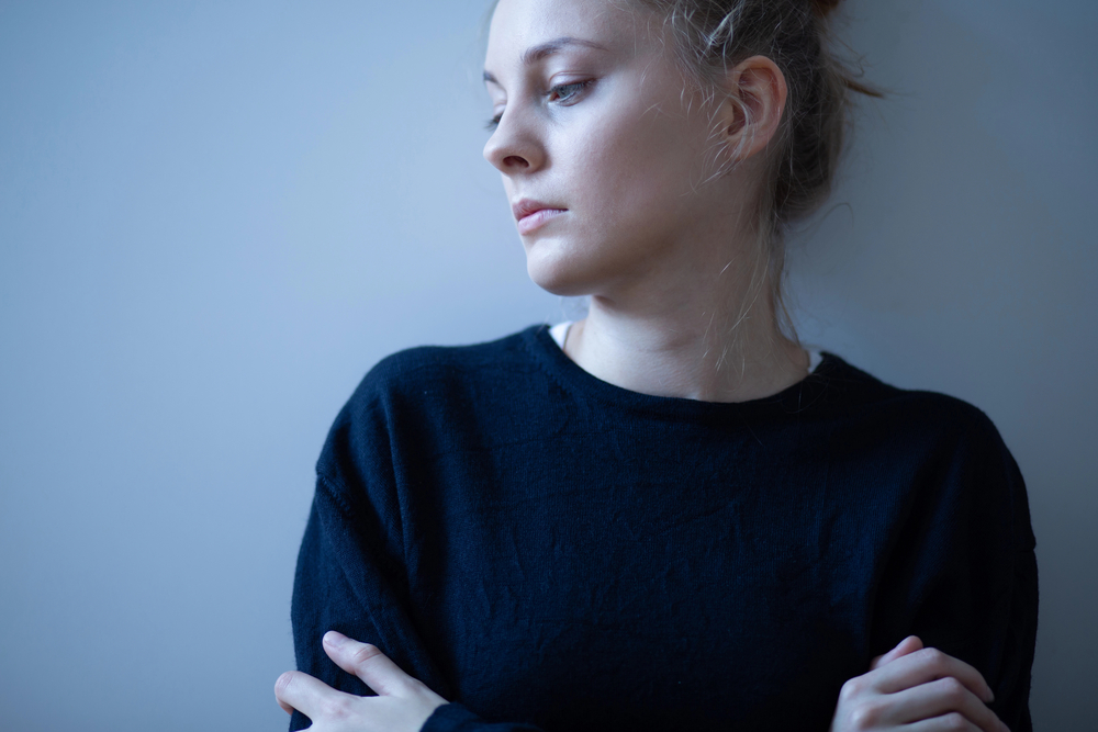 woman suffering from depressive disorders